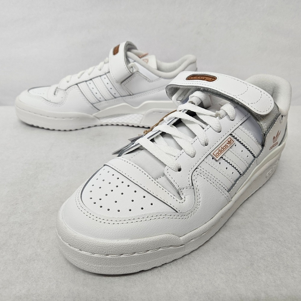 Adidas Forum Low Casual Sneakers HQ7105 White Rose Gold Metallic Women's Size 9 - Picture 4 of 11